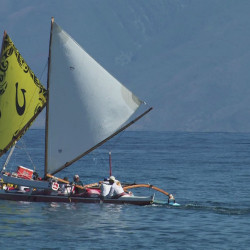 Hawaiianisches Segelkanurennen