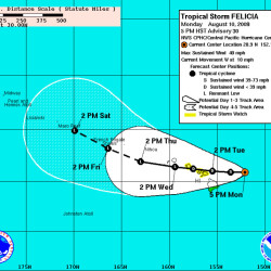 Tropical Storm Felicia 20.00Uhr 8.10.09 Update