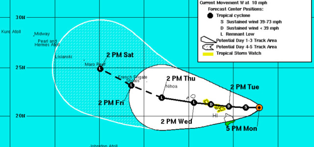 Tropical Storm Felicia 20.00Uhr 8.10.09 Update