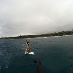 Sunday after the tsunami – Gusty winds make for a good SUP day