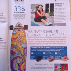 Kaimana Longboard in der Juni Ausgabe der  „fit For FUN“